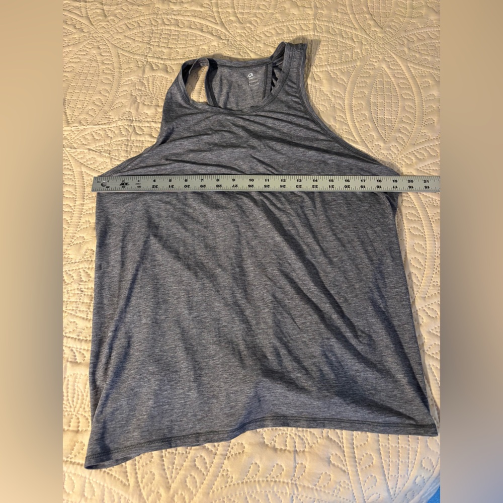 GAP Gray Sleeveless Tank Top with Silver Accents
